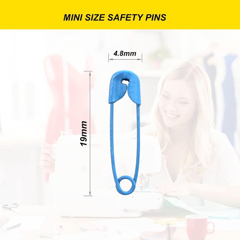 keepsweat Colored Safety Pins,0.75 Inch Mini Safety Pins for Clothes,Small Safety Pin Rust Resistant Nickel Plated Steel Set for Crafting, Sewing, Rimming Fastening Clip Button for Garment Hang Tag 120pcs/box - Image 2